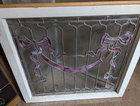 Double Hung Leaded Glass Windows