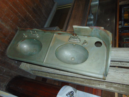 Large Metal Railroad Sink Antique