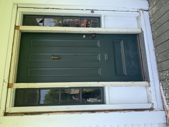 Antique Arched Glass Exterior door