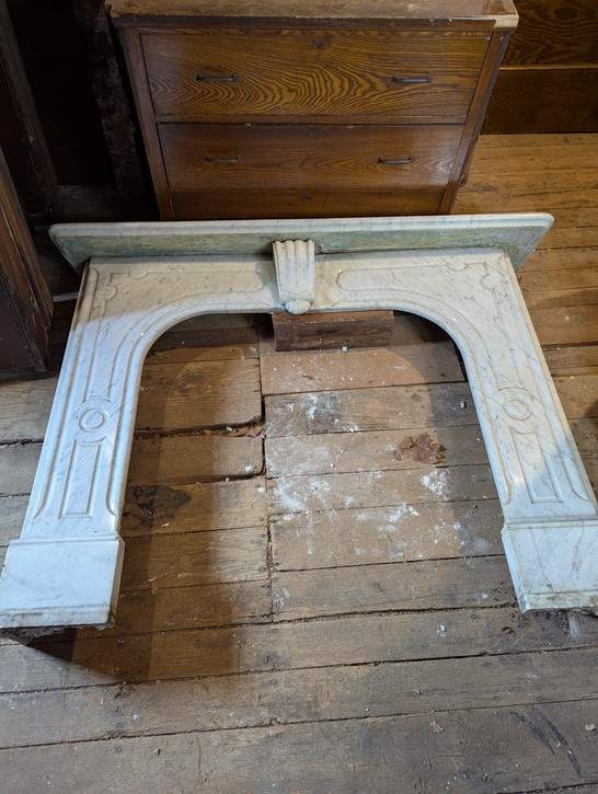 Oak Art Nouveau Mantel