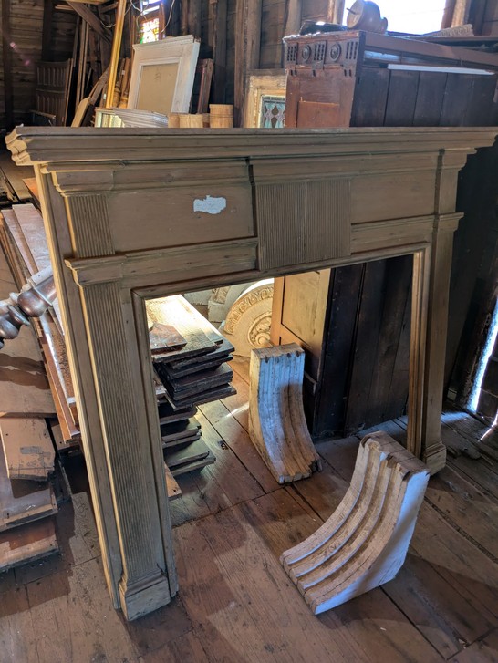 Oak Art Nouveau Mantel