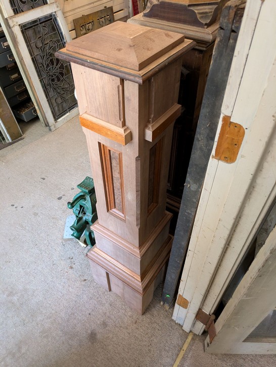 Large Ornate Victorian Walnut Newel Post