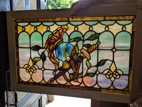 Antique Salvage Leaded Glass with Bevels
